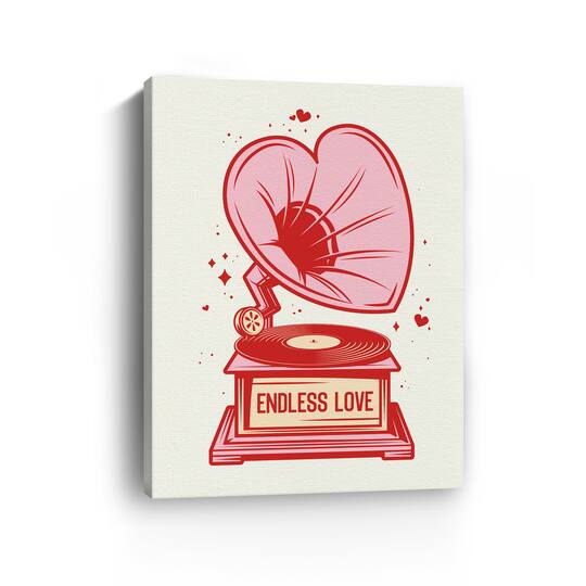 Love Vinyl Record Canvas Giclée Art